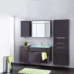 Fackelmann Hängeschrank Kara anthrazit 40 x 70 x 22 cm