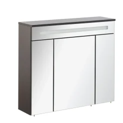 Fackelmann Spiegelschrank Kara anthrazit 80 x 70 x 22,5 cm