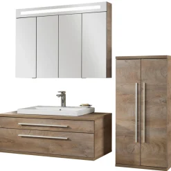 Fackelmann Waschbeckenunterschrank Stanford Eiche Natur 110 cm