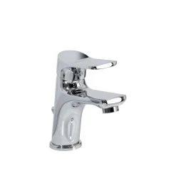 Fackelmann Waschtischarmatur Denver 15,5 cm verchromt inkl Excenterablaufgarnitur