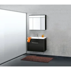 Fackelmann Waschtischunterschrank Kara anthrazit 80 x 59 x 49 cm