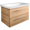 Fackelmann Waschtischunterschrank Milano 80 x 49,5 x 48 cm Ast-Eiche