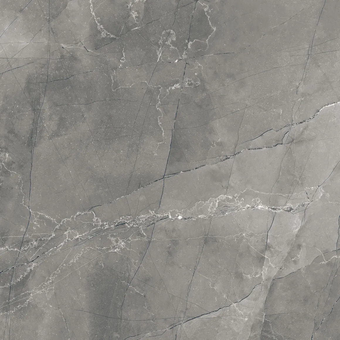 Feinsteinzeug Pulpis Gris glasiert poliert rektifiziert 60 x 60 cm