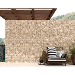 Feinsteinzeug-Wandverblender Miranda Crema 23 x 47 x 0,8 cm