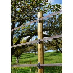 Festzaunpfahl Octo Wood Achteckprofil Durchmesser 8 x 225 cm braun