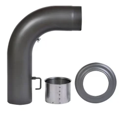 FIREFIX Rauchrohr 150 mm dunkelgrau Set