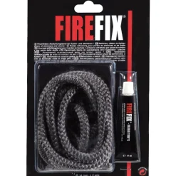 FIREFIX Dichtung-Set für Kaminscheiben Kordel 2 m Durchmesser 14 mm