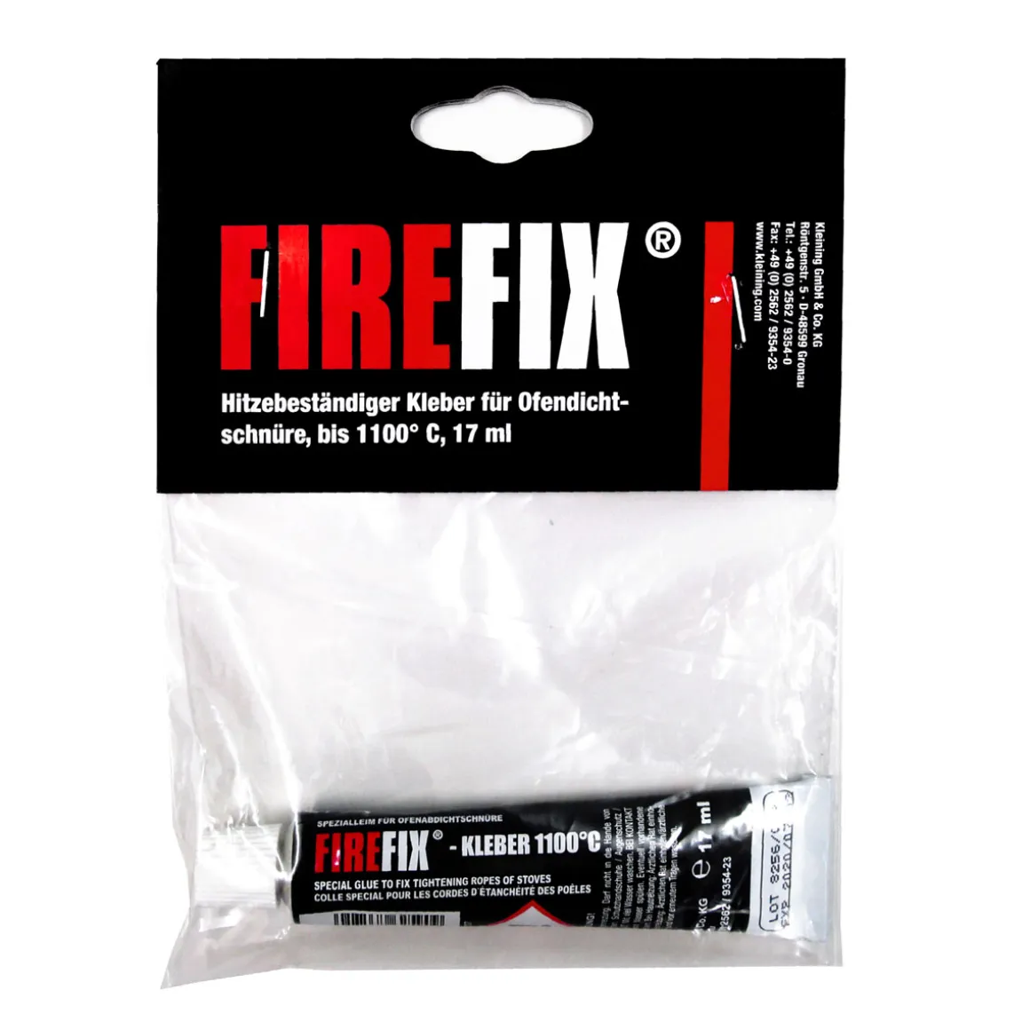 FIREFIX Hitzebeständiger Kleber 17 ml grau geruchlos