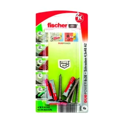 Fischer Dübel DuoPower 6 x 30 S Schraube nicht rostender Stahl A2 4 Stück