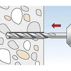 Fischer Dübel DuoPower 8 x 40 mm mit Rundhaken silber 4 Stück