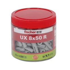 Fischer Universaldübel 8 x 50 mm mit Rand 75 Stück