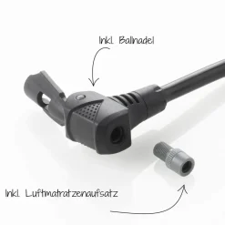 Fischer Bikes Fuß-Standpumpe mit Manometer und Adapter schwarz