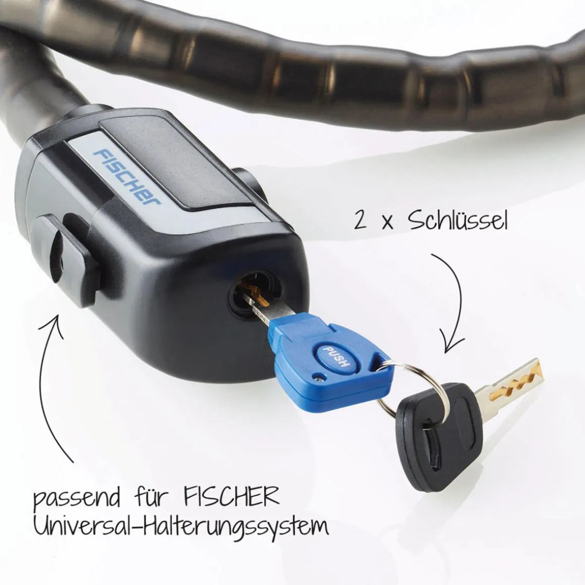 Fischer Bikes Gliederschloss 90 cm 24 mm