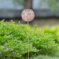 Flector Garten LED Solarspiess beige