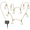 Flector Garten LED-Solar-Lichterkette Golden Vintage mit Naturfaser