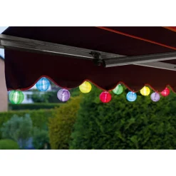 Flector Garten LED-Solar-Lichterkette Lampion mehrfarbig