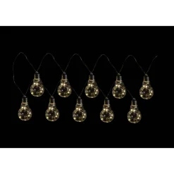 Flector Garten LED-Solar-Lichterkette Vintage inkl 10 Birnen