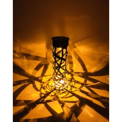 Flector Garten LED-Solarspieß Nova schwarz 2er-Set