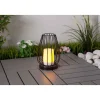 Flector Garten LED-Solar-Tischleuchte Candle schwarz