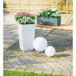 Flector Garten Solar-Kugelleuchte weiß Durchmesser 15 cm