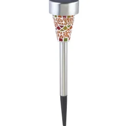 Flector Garten Solarleuchte Mosaikstick bernsteinfarben