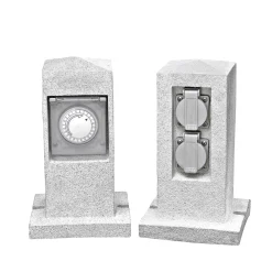 Flector Garten Steckdosen-Säule mit Zeitschaltuhr