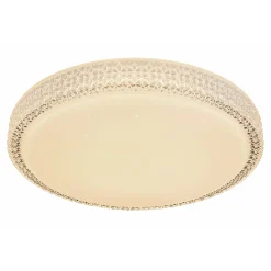 Flector LED-Deckenleuchte Clarice mit Kristallrand