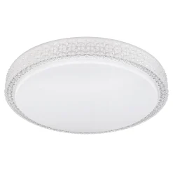 Flector LED-Deckenleuchte Clarice mit Kristallrand