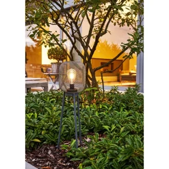 Flector Solar-Laterne Urban Nova 2in1 grau Metall warmweiße LED