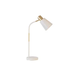 Flector Tischleuchte Cleo HxD 55x12,5cm weiss-goldfuer E27 LM max. 40W