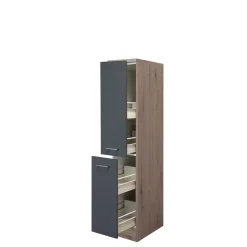 Flex-Well Demi-Apothekerschrank „Tiago“, 30x161x60 cm, basaltgrau/San Remo Eiche