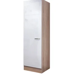 Flex-Well Geschirrschrank „Valero“, 50x200x57,1 cm, weiß/Sonoma Eiche