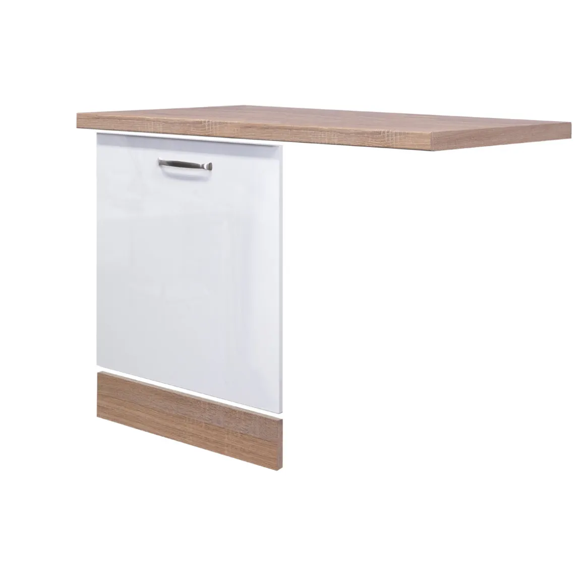 Flex-Well Geschirrspülerblenden-Set „Valero“, 3-teilig, weiß/Sonoma Eiche, mit Griff