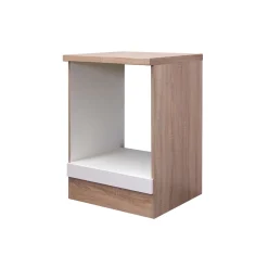 Flex-Well Herdumbauschrank „Valero“ 60x86x60 cm, weiß/Sonoma Eiche
