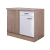 Flex-Well Küchen-Eckunterschrank „Valero“, 110x86x60 cm, weiß/Sonoma Eiche