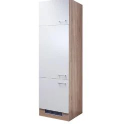 Flex-Well Küchen-Geräteumbauschrank „Samoa“, 60x200x57,1 cm, weiß/Sonoma Eiche