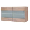 Flex-Well Küchen-Glasoberschrank „Samoa“, 100x54,8x32 cm, Sonoma Eicheoptik