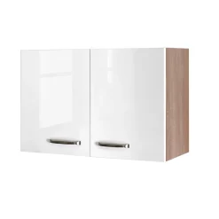 Flex-Well Küchenoberschrank „Valero“, 80x54,8x32 cm, weiß/Sonoma Eiche