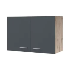 Flex-Well Küchenoberschrank „Tiago“, 80x54,8x32 cm, basaltgrau/San Remo Eiche