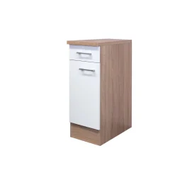 Flex-Well Küchenunterschrank „Samoa“, 30x85x60 cm, weiß/Sonoma Eiche