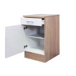 Flex-Well Küchenunterschrank „Samoa“, 40x85x60 cm, weiß/Sonoma Eiche