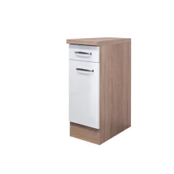 Flex-Well Küchenunterschrank „Valero“, 30x86x60 cm, weiß/Sonoma Eiche