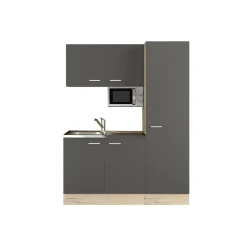 Flex-Well Singleküche „TIAGO 1005-000“, 150x60 cm, basaltgrau