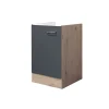 Flex-Well Spülenunterschrank „Tiago“, 50x82,2x57,1 cm, basaltgrau/San Remo Eiche