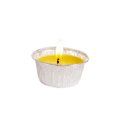 Flower Power 4er Set Citronellakerze in Aluschale 8 x 3,5 cm