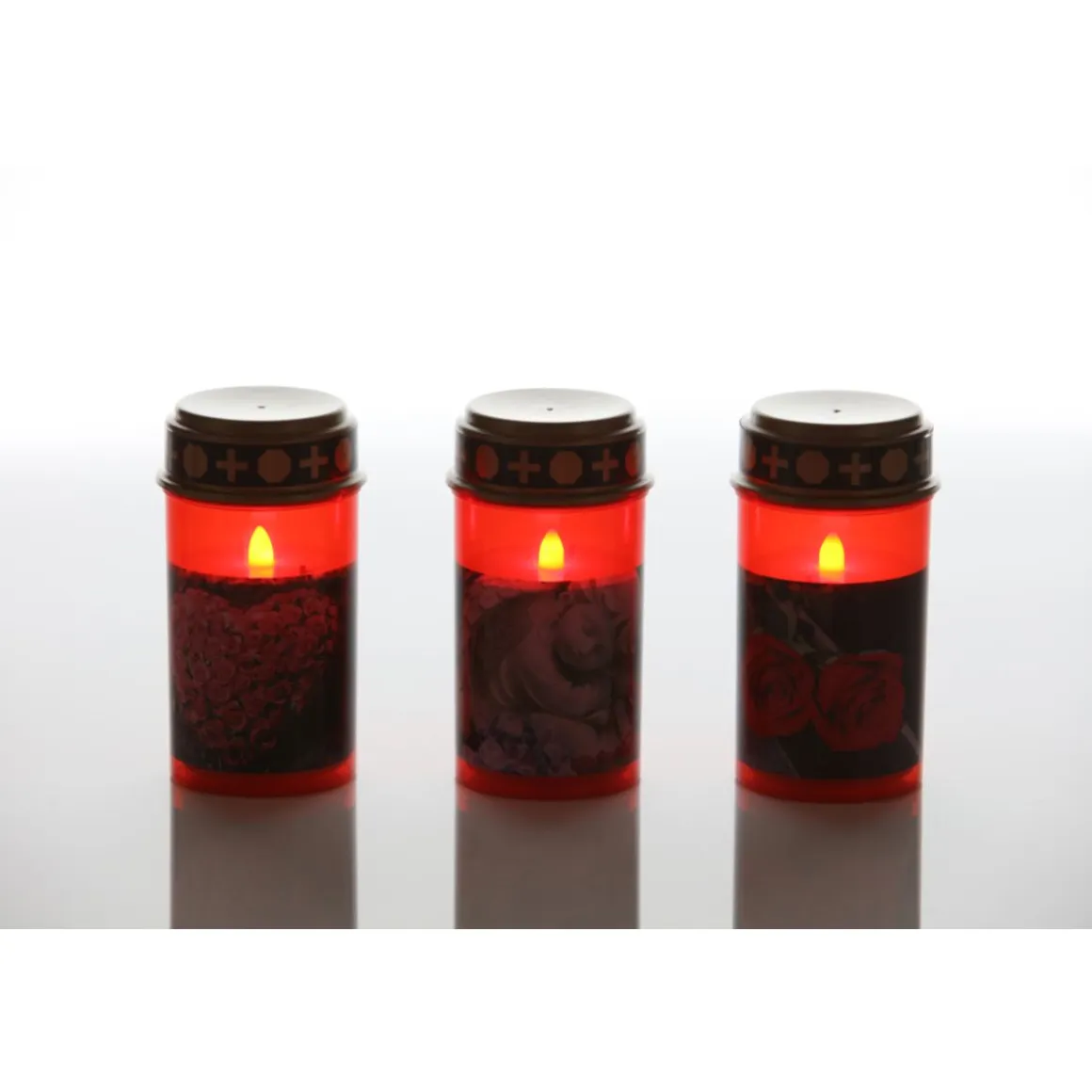 Flower Power LED Outdoor Grablampe mit Dorn TUMBA RED 7 x 13 cm Kunststoff