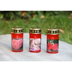 Flower Power LED Outdoor Grablampe mit Dorn TUMBA RED 7 x 13 cm Kunststoff