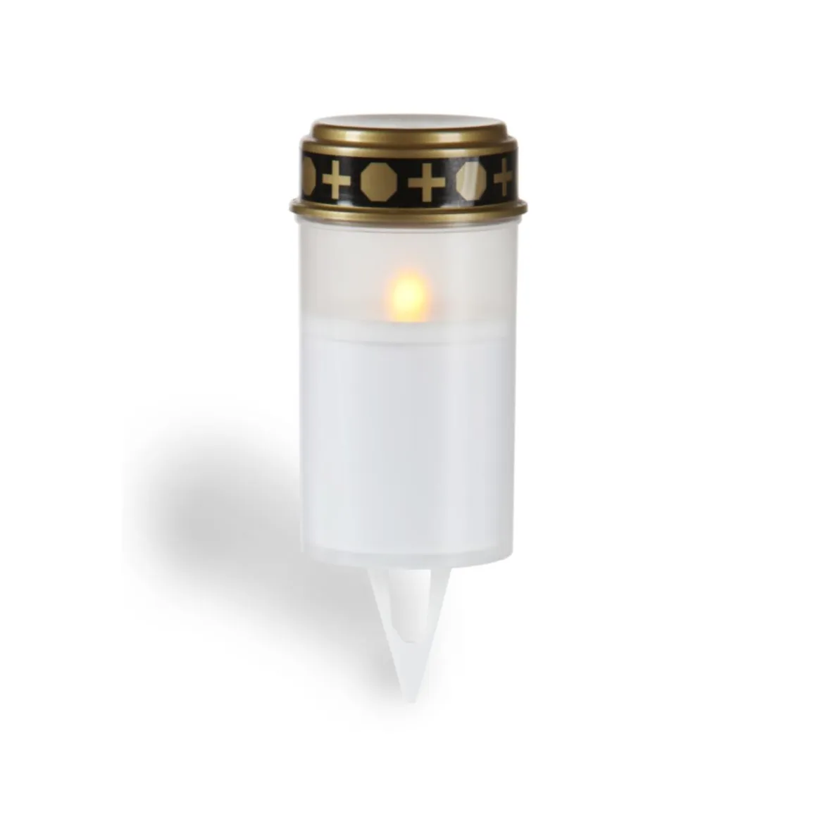 Flower Power LED Outdoor Grablampe mit Dorn SPINA WHITE 7 x 13 cm Kunststoff