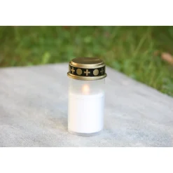 Flower Power LED Outdoor Grablampe mit Dorn SPINA WHITE 7 x 13 cm Kunststoff