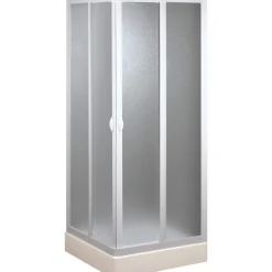 FORTE Eckduschkabine „Vela“ Eckduschkabine mit Schiebesystem 75 x 90 cm